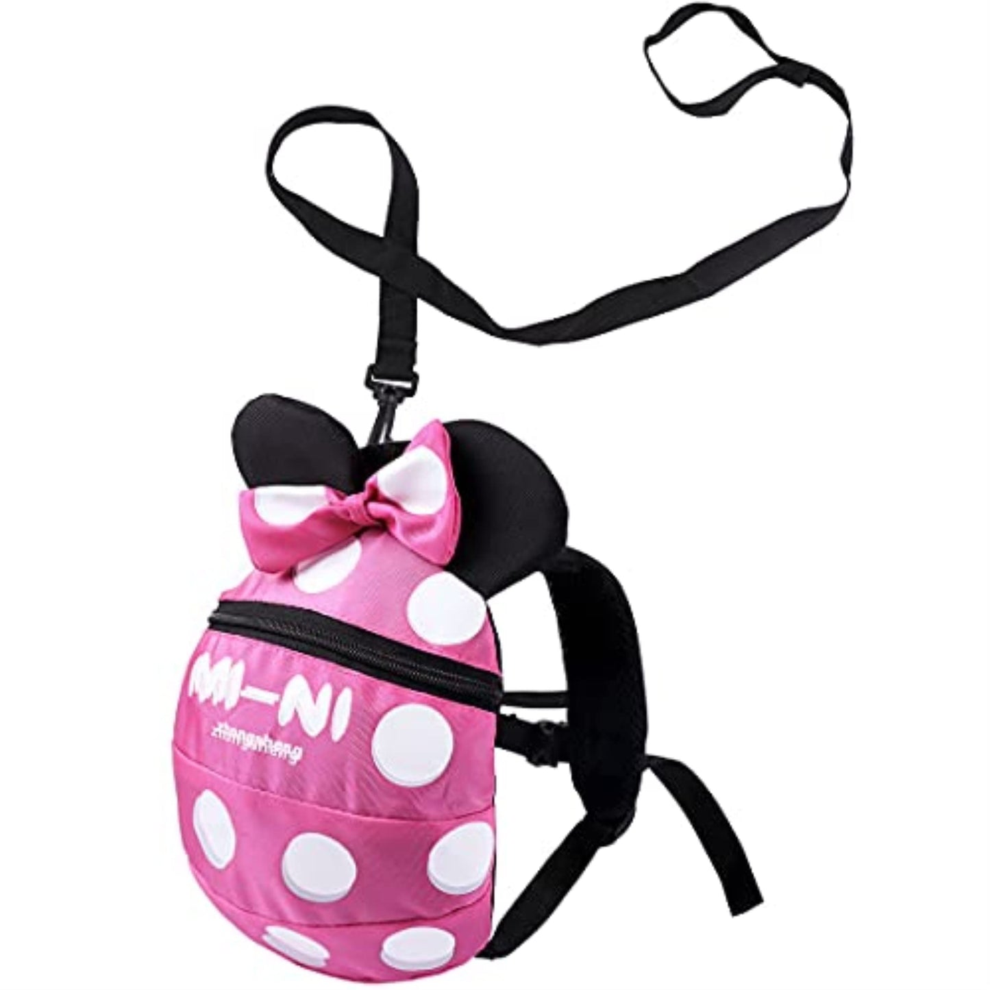 ﻿Baby Toddler Leash Baby Leash Backpack Little Kid Boys Girls Anti-Lost Travel Bag Harness Reins Cute Cartoon Backpacks with Safety Leash for Baby Backpack Leash for Toddlers 1-5 Years(Black red)