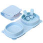 Silicone Foldable Novelty Dinner Plates,Baby Plates Travel Essential with Forks and Spoons,Microwave & Dishwasher SafeWatermelon