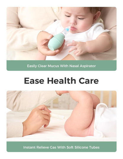 Momcozy Elite Baby Kit, Superior Baby Shower&Registry Essential Kit for Grooming & Health & Cleansing Care, Electric Nail File&Nasal Aspirator, Tummy Wrap, Thermometer, Bath Brush,Teether, Storage Bag