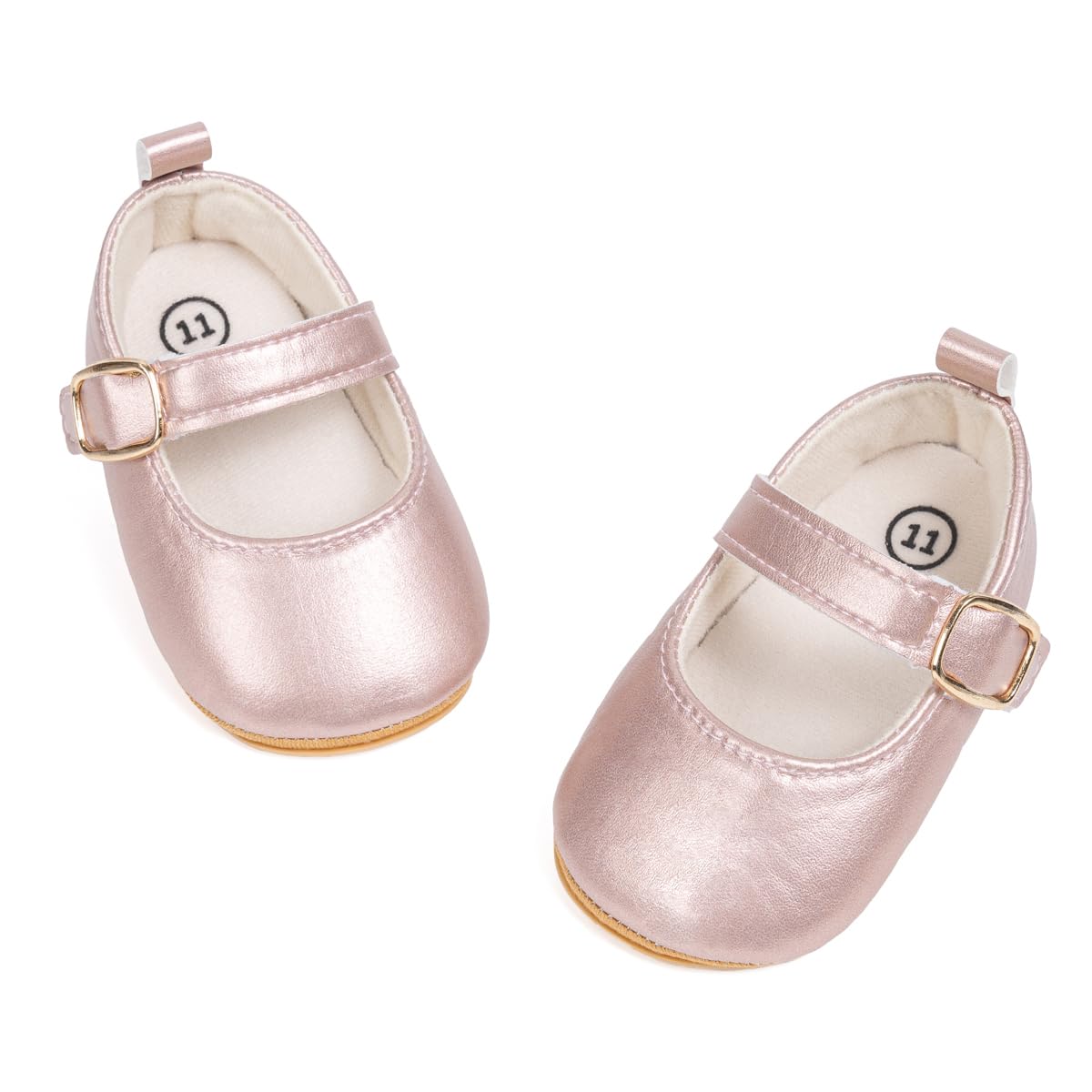 ohsofy Infant Baby Girls Mary Jane Flats Non-Slip Bowknot Princess Wedding Dress Shoes Toddler Crib Shoes