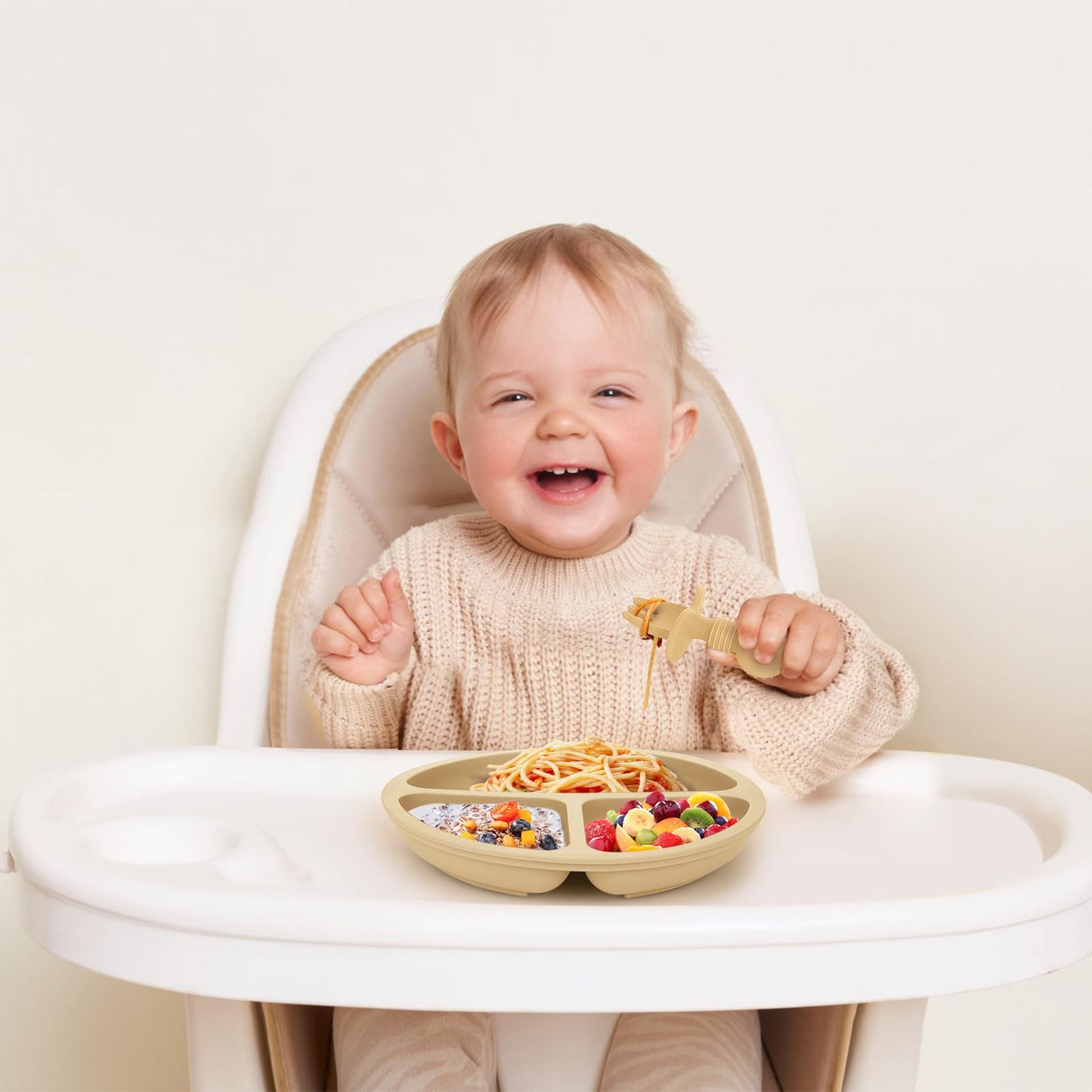 6 Pack Baby Spoons and Forks Set, Silicone Baby Spoons Self Feeding 6 Months for Toddler Utensils,BPA Free, Baby Led Weaning Supplies Feeding Essentials,Dishwasher and Boil Safe