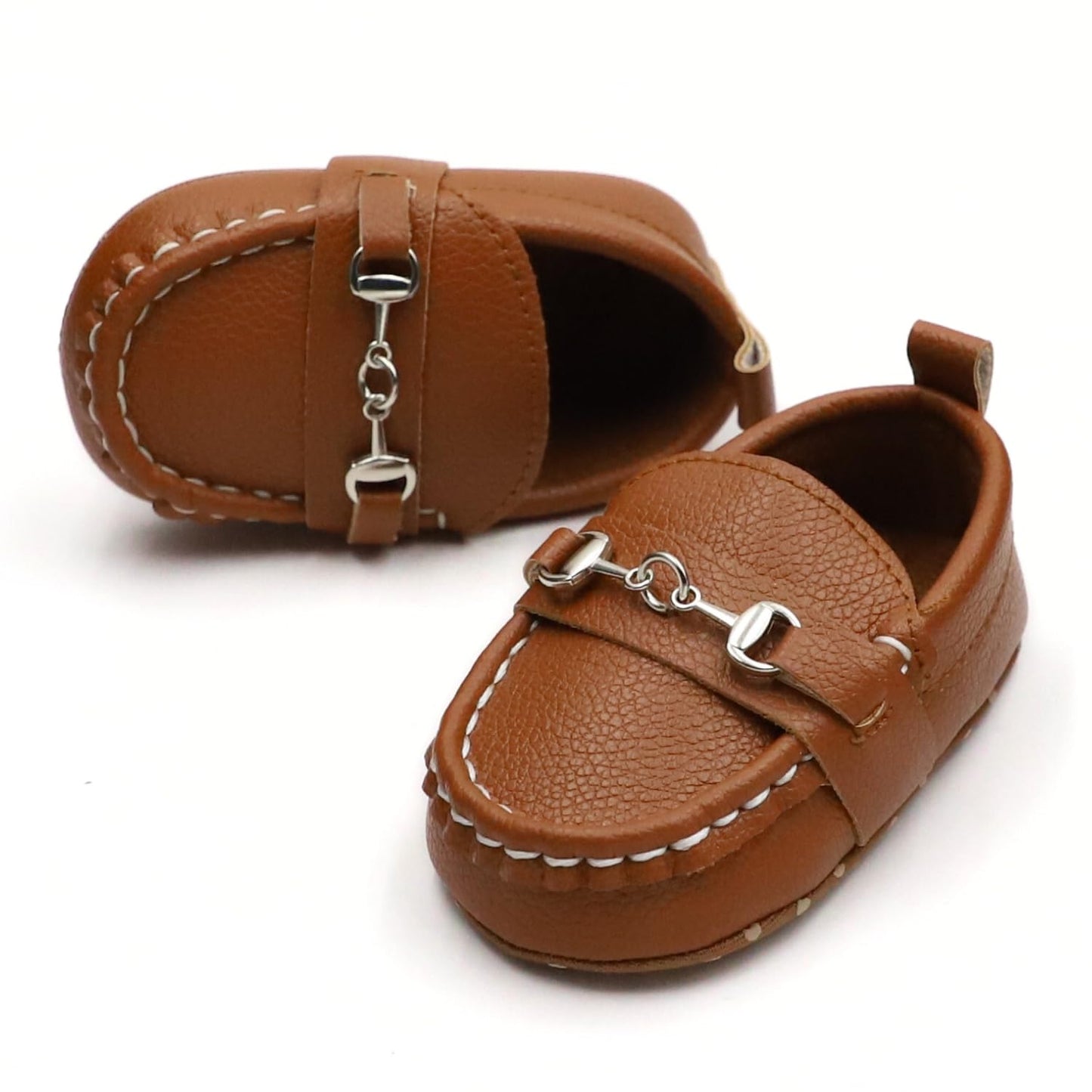 First Walking Shoes for Baby Boys Delightful Solid Color Slip-On Loafers, Lightweight, Non-Slip Flat