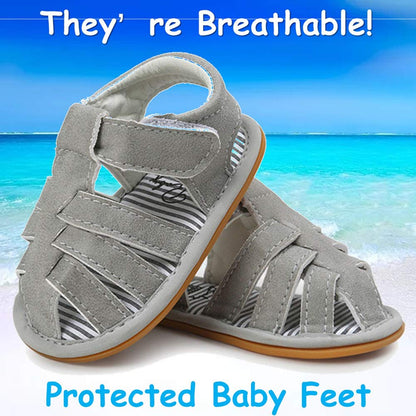 Timatego Baby Boys Girls Sandals Non Slip Soft Sole Outdoor Athletic Shoes Infant Toddler First Walker Crib Summer Shoes 3-18 Months