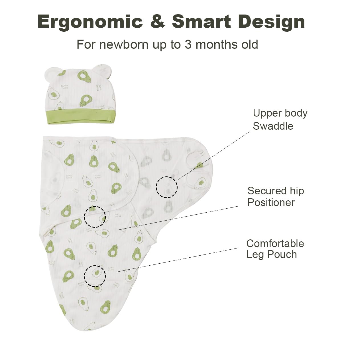 3-Pack Organic Baby Swaddle Sleep Sacks - Newborn Swaddle Sack - Baby Sleep Sack - Baby Swaddle Blanket Wrap…