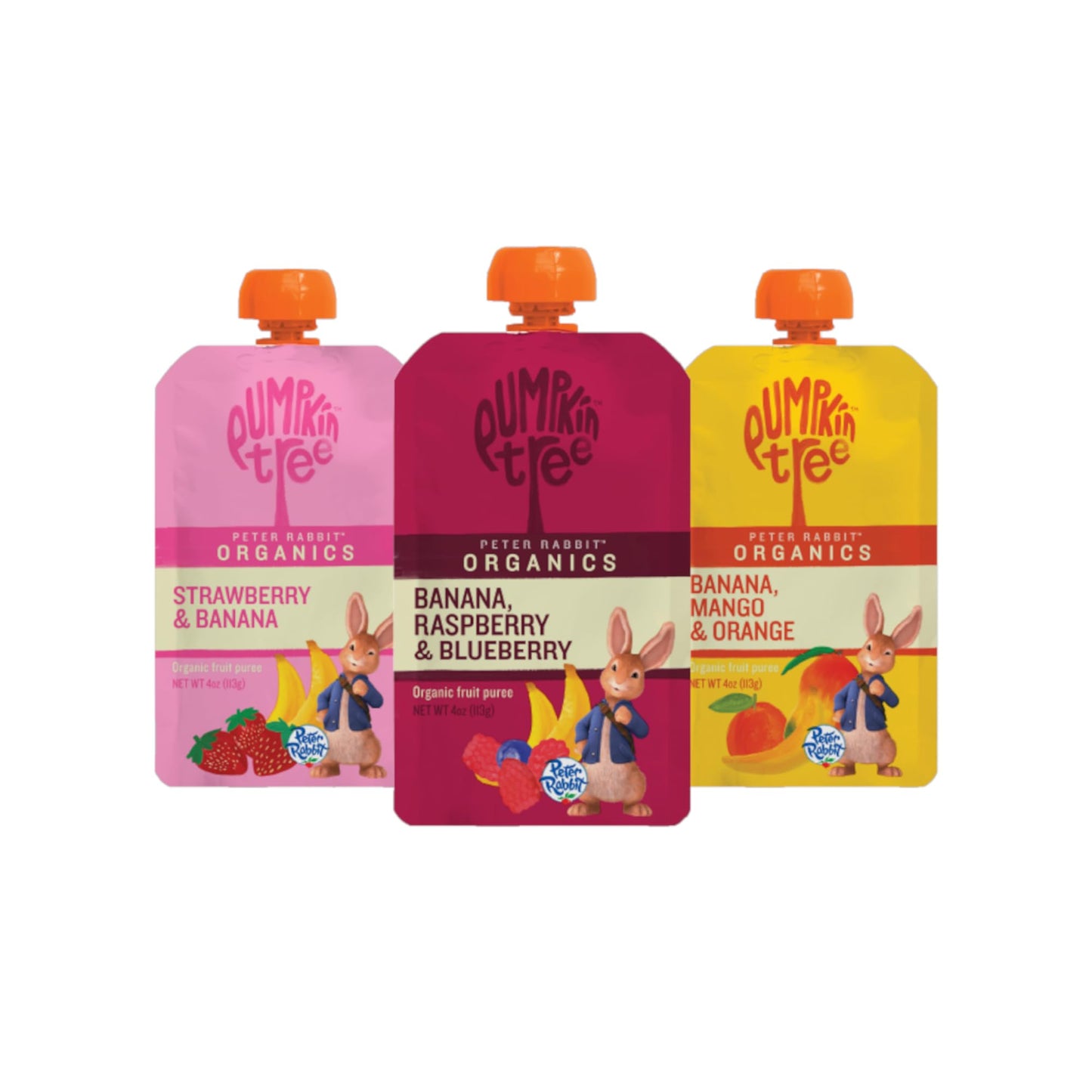 Peter Rabbit Organics Fruit Vegetable, Squeezable Pouches, 4 Ounce (Pack of 18)