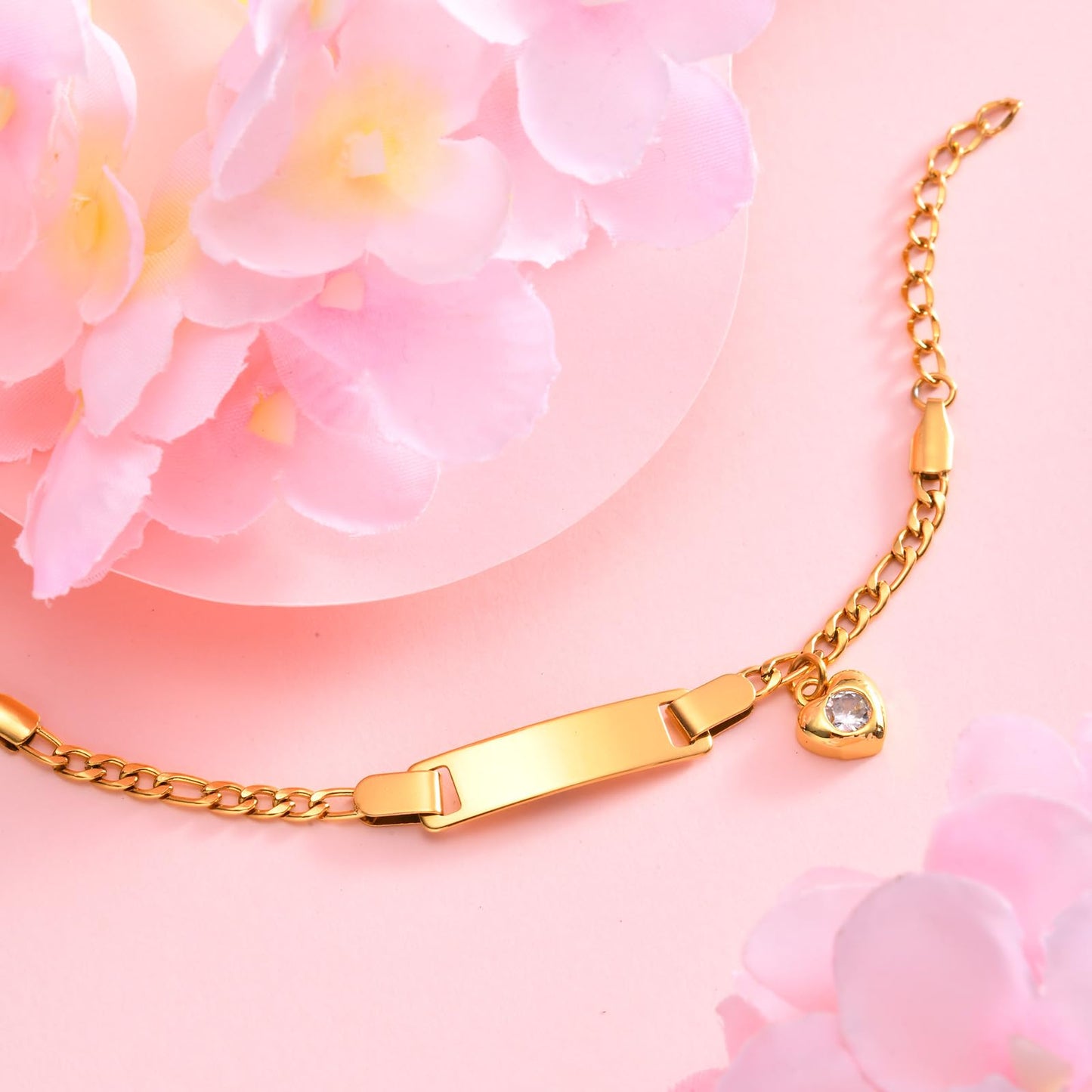 Personalized Baby Name Bar Bracelet: 18K Gold-Plated Custom Engraved ID Kids Charm Bracelets Jewelry Infant Girls Boys Toddler, Birthday Back to School Gifts Preppy Stuff for Daugther Son
