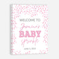 Personalized A Little Snowflake Is On The Way Welcome Sign, Pink, Girl, Winter Baby Shower Canvas