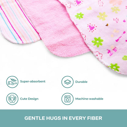 Spasilk Baby Bath Hooded Terry Towel with 3 Washcloths, Baby Bath Essentials, One Size, Blue Whale