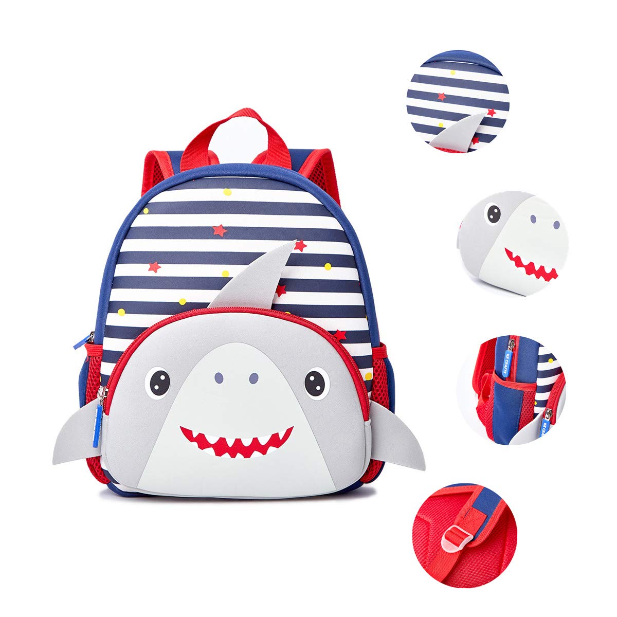 KK CRAFTS Preschool Backpack Toddler Neoprene Animal Schoolbag Lunch backpack for Kids Boys Girls(Dinosaur)