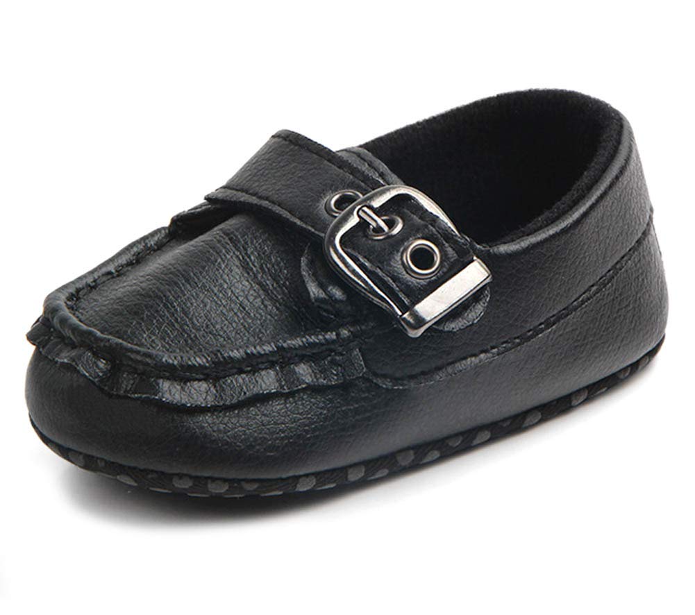LONSOEN Baby Girls Boys Loafers Prewalker Dress Crib Shoes
