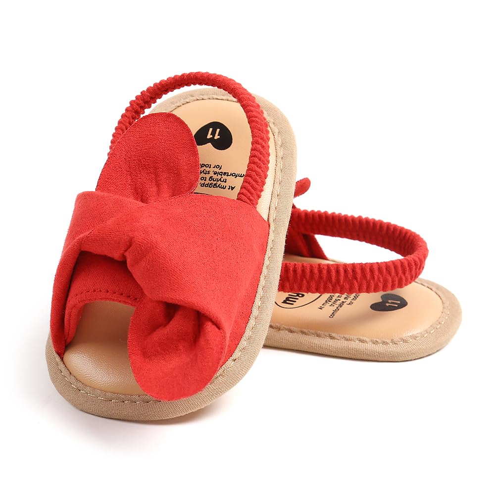 Ohwawadi Baby Boys Girls Sandals Soft Sole Summer Infant Wedding Dress Flat Shoes Beach Sandal Newborn Crib Shoes First Walkers