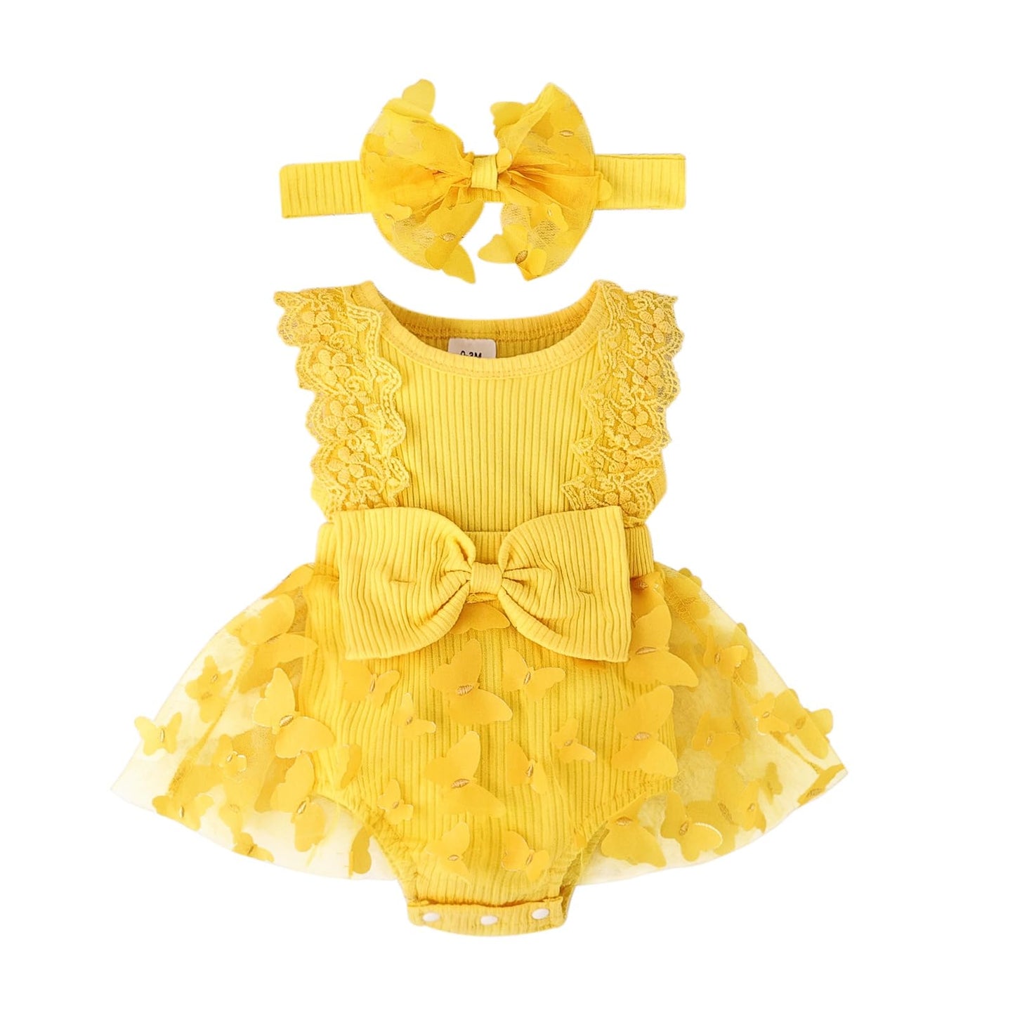 Baby Girl Summer Clothes Cute Newborn Girl Outfits Sleeveless Lace One Piece Romper + Headband 2pcs set 0-12 Months