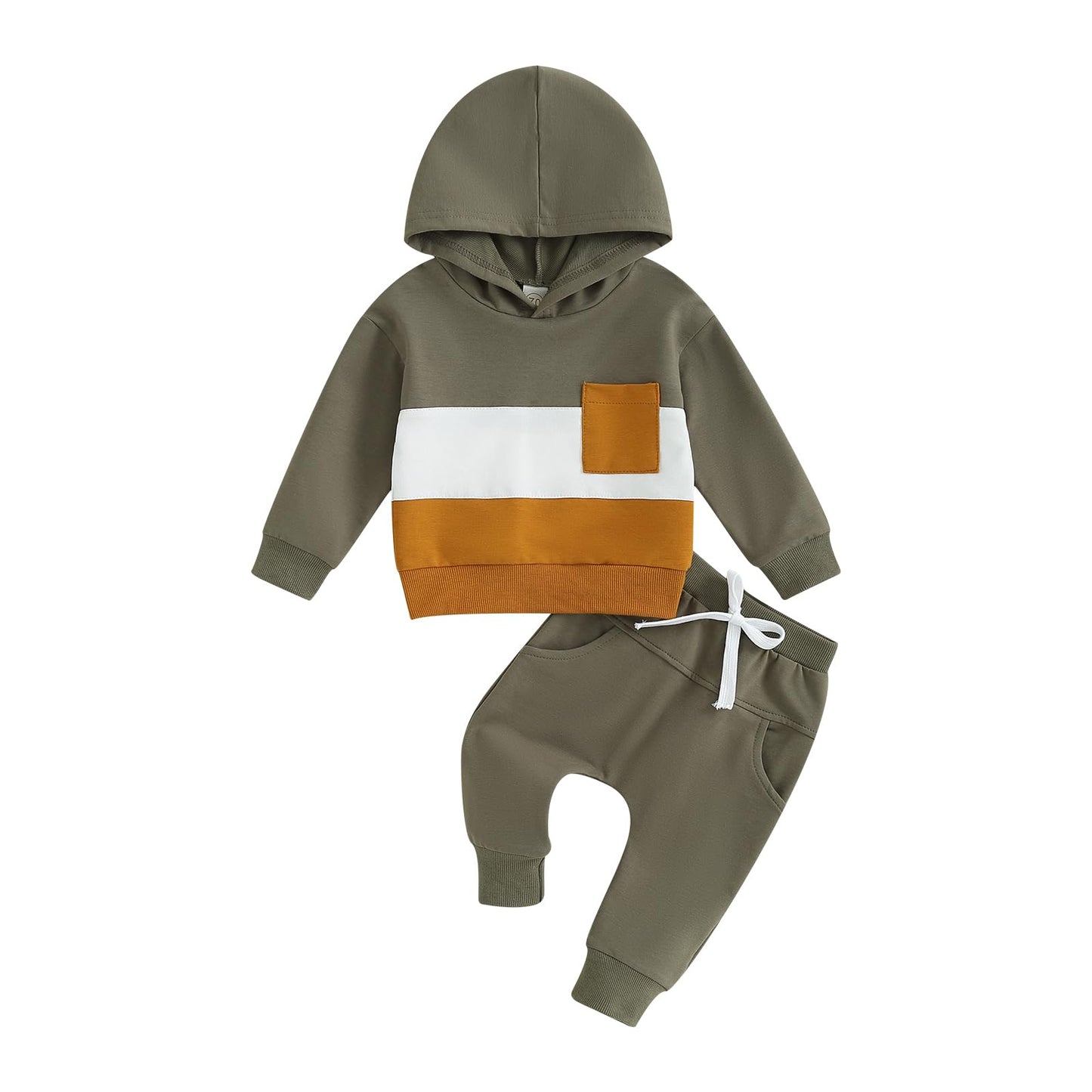 Infant Baby Boy Fall Winter Clothes Outfits Hooded Long Sweatshirt Pants Set Toddler Clothes 6 12 18 24 Months 2T
