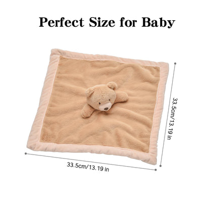 Baby Bear Security Blanket, Soft Loveys for Babies, for Newborn Boys and Girls, Gender Neutral Security Blanket with Stuffed Animal, Baby Snuggle Toy