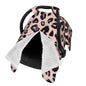 9CH Car Seat Covers for Babies, Peekaboo Opening Minky Car Seat Cover for Baby Mom Nursing Breastfeeding Covers, Winter Minky Baby Carrier Cover for Girls Boys (Black Star)