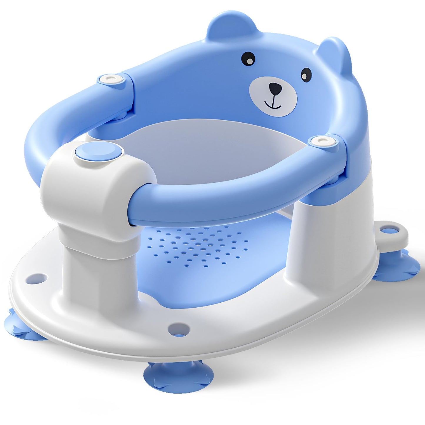 Baby Bath Seat for Babies 6 Months & Up, Toddler Bath Seats for Babies Sitting Up, Non-Slip Infant Bath Tub Chair with 4 Suction Cups & Soft Cushion for Shower, Compact Toddler Bathtub Seat, Pink