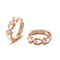 CiNily 14K White Gold Plated Small Hoop Earrings for Women Girls Heart Cubic Zirconia Hypoallergenic Earrings