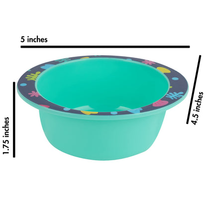 The First Years Bluey 4-Piece Place Setting - BPA Free Dishwasher Safe Toddler Dinnerware Set with Divided Plate, Bowl, Fork, Spoon - Multicolor