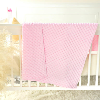 Baby Blanket for Girls, Soft Toddler Blanket 30 x 40 Inch, Newborn Blankets for Nursery, Stroller, Toddler Bed, Carseat, Double Layer, Pink