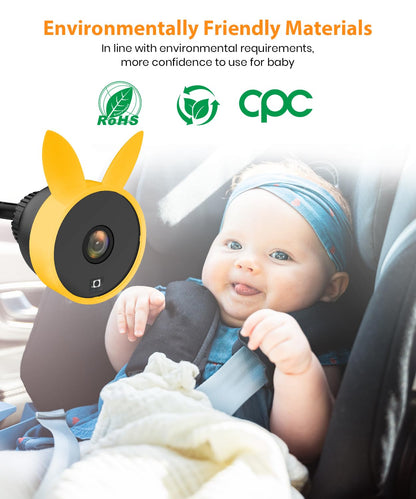 USB Baby Car Camera Plug-Play, 4.5" 1080P Easy Setup Backseat Camera with Flexible 360 Rotation, Clear Picture Rear Facing Car Seat Baby Monitor