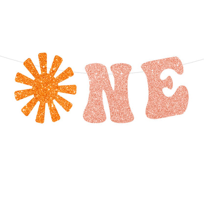 Pre-Strung Baby Shower Banner Oh Baby Sign Rose Gold Glittery Letters | Teddy Bear Gender Reveal Decorations | Baby Sprinkle Decorations for Girl Boy | Baby Gender Reveal Party Decoration Supplies