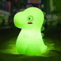 VSATEN Cute Dinosaur Night Light with 7 Color Changing, Touch Lamp Silicone Baby Night Light, Rechargeable Bedside Nursery Lamp for Breastfeeding, Gift for Boys & Girls, Pink