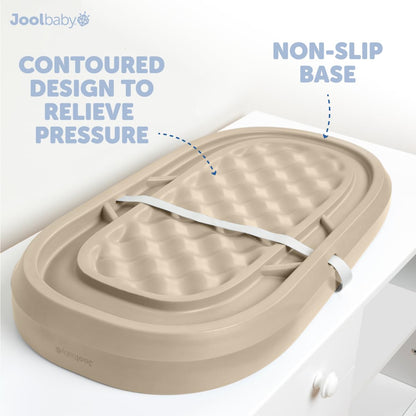 Jool Baby Waterproof Baby Changing Pad - Easy to Clean, Lightweight & Portable - Large Foam Cushion for Comfort (Sage)