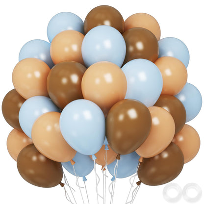Beige Balloons, 60 PCS 12 Inch Cream Nude Sand White Clear Latex Birthday Balloons for Birthday Baby Shower Wedding Party Decorations