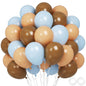 Beige Balloons, 60 PCS 12 Inch Cream Nude Sand White Clear Latex Birthday Balloons for Birthday Baby Shower Wedding Party Decorations