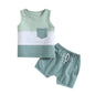 Kupretty Baby Boy Summer Clothes Sleeveless Tank Tops Vest T-Shirt + Casual Shorts Toddler Outfits Set
