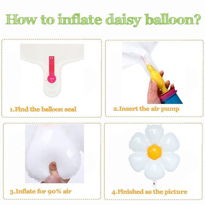 Daisy Pastel Balloon Garland Kit 157pcs Pastel Macaron Balloon Arch Kit with Flower Mylar Balloon for Boho Mothers Day Spring Daisy Floral Theme Two Groovy Party Decoration
