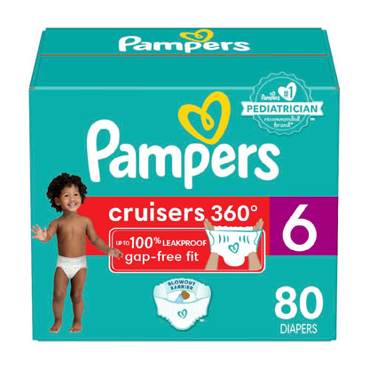 Pampers Diapers - Cruisers 360 - Size 5, 100 Count, Babyproof up to 100% Leakproof Pull-On Diaper