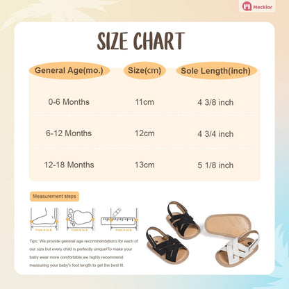 Meckior Infant Baby Girls Boys Summer Sandals Open Toe Lace Princess Dress Wedding Flats Shoes Newborn Toddler Soft Non-slip Sole First Walker Crib Shoes