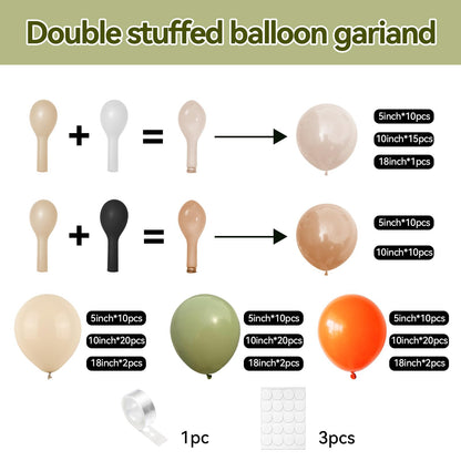 Dusty Pink Brown Balloon Arch Kit, Double Stuffed Blush Brown Cream Beige Nude Tan Pink Balloons Boho Balloon Garland Kit for Birthday Baby Shower Wedding Bridal Shower Gender Reveal Party Decoration