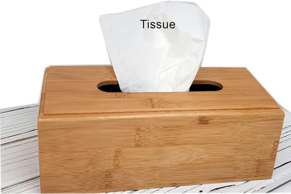 Baby Wipes & Tissue Wooden Dispenser Holder Box | Decorative Container, Reusable in Bathroom Farmhouse Bamboo. Décor Tissue Box Holder | Refillable Baby Wipes Dispenser