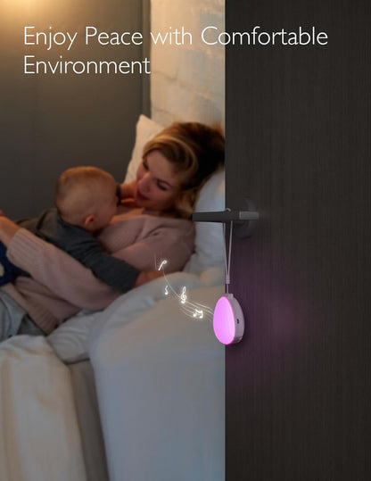 Momcozy Portable Sound Machine - White Noise Machine with 15 Soothing Sounds - Night Light - USB Rechargeable - Ideal for Travel, On-The-Go Use,Helps Baby, Kids, and Adults Sleep Better