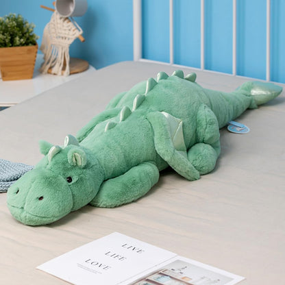 43.3Inches 7Lbs Blue Weighted Dragon Stuffed Animal, Large Blue Weighted Dragon Plush Toy for Kids and Adults(2025 Update Version)