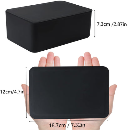 Wet Wipes Storage Box, 2 Pack Wipes Dispenser Holder Tissue Storage Boxes Case with Lid Diaper Wipes Dispenser Box Dustproof Napkin Container with Sealing Design (Black)