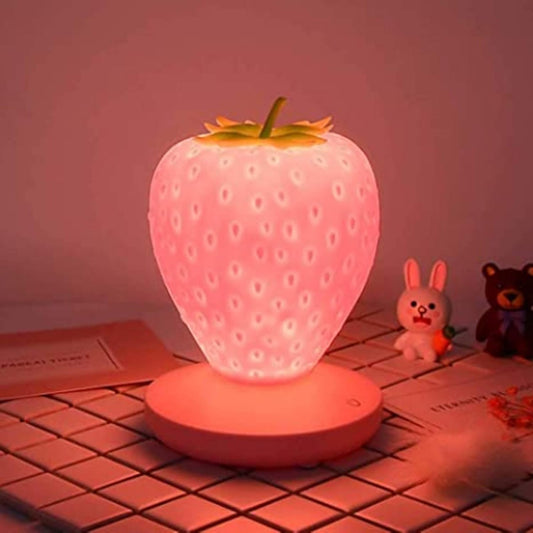 Strawberry Lamp Nursery LED Cute Kids Night Light,Children's Bedside Color Changing Lamp, 3 Modes Touch,Baby Nursery Decorations Gifts for Children,Sweet Gift for Birthday Home Décor