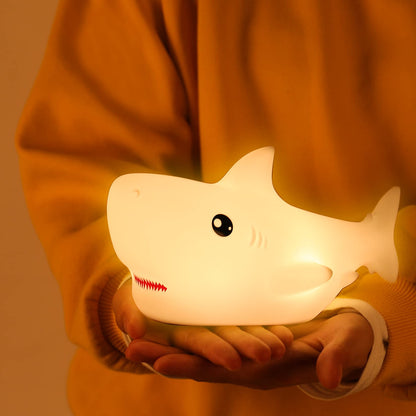 ZKLiLi Shark Night Light for Kids, Shark Lights for Boys & Girls - Christmas Gifts, Kids & Teens Room Decor, Silicone Animal Night Lamp Gift
