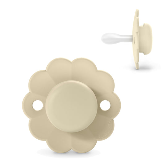 Suavinex Wonder Baby Pacifier, SX Pro Silicone Nipple, Reversible, Non Irritating Shield Design, 2 Pk Pacifiers 0-6 Months, Made in Europe, Mauve/Chalk