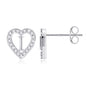 Anoup Heart Initial Stud Earrings - Gifts for Girls, Sterling Silver Post 14K Gold Plated All Over Hypoallergenic | CZ Simulated Diamond Stud Earrings | Birthday Gifts for Kids Toddlers Daughter