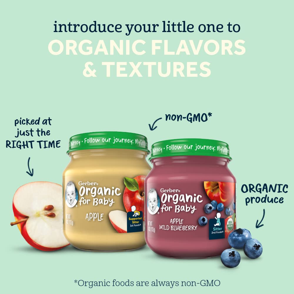 Gerber Organic Banana Baby Food, 4 Oz Jar