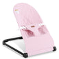 Baby Bouncer,Baby Bouncer Seat,Portable Infant Bouncer with 3-Point Safety Harness,Ergonomic Bouncy Seat, Newborns Bouncer for Babies 0-6 Months up to 20lbs,ASTM-Certified(Pink)
