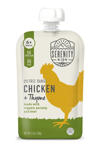 Serenity Kids 7+ Months World Explorers Baby Food Pouches Puree Made With Ethically Sourced Meats & Organic Veggies | 3.5 Ounce BPA-Free Pouch | Beef Chimichurri | 6 Count