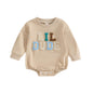VISGOGO Newborn Infant Baby Boy Girls Oversized Romper Little Dude Sweater Onesie Coming Home Outfit Neutral Clothes