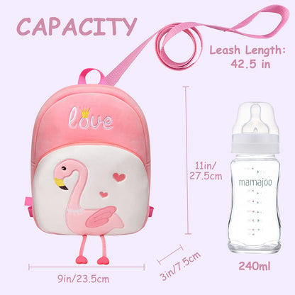 VASCHY Toddler Backpack, Baby Boys and Girls Cute Plush Animal Small Daycare Backpack for Baby Little Kids Yellow Cat