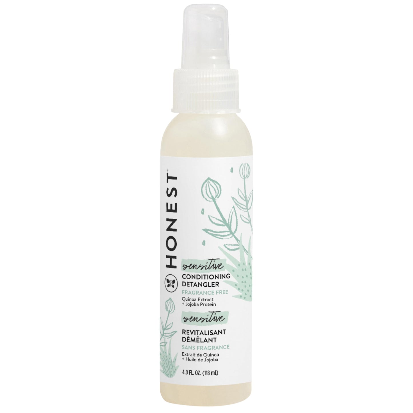 The Honest Company Conditioning Hair Detangler | Leave-in Conditioner + Fortifying Spray | Tear-free, Cruelty-Free, Hypoallergenic | Citrus Vanilla Refresh, 4 fl oz