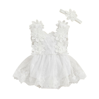 MERSARIPHY Newborn Baby Girl Boho Outfits Infant Lace Tulle Ruffle Bubble Romper Dress Jumpsuit Bodysuit Photoshoot Clothes