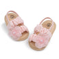 Meckior Infant Baby Girls Boys Summer Sandals Open Toe Lace Princess Dress Wedding Flats Shoes Newborn Toddler Soft Non-slip Sole First Walker Crib Shoes